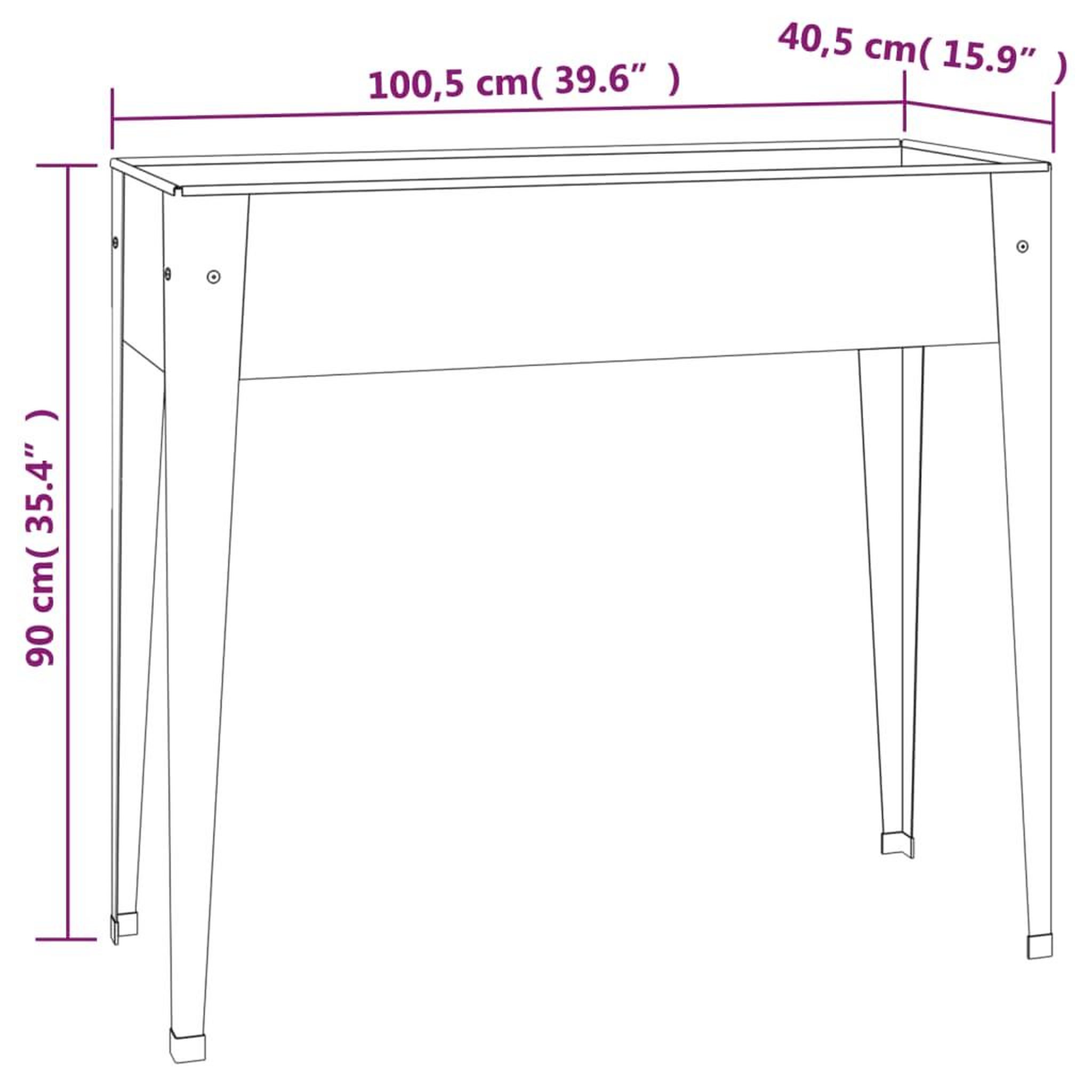 Voir la diapositive 6 : VIDAXL Jardiniere 100,5x40,5x90 cm Acier galvanise