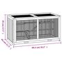 Voir la diapositive 6 : VIDAXL Cage a hamster 89,5x45x45 cm bois massif de sapin