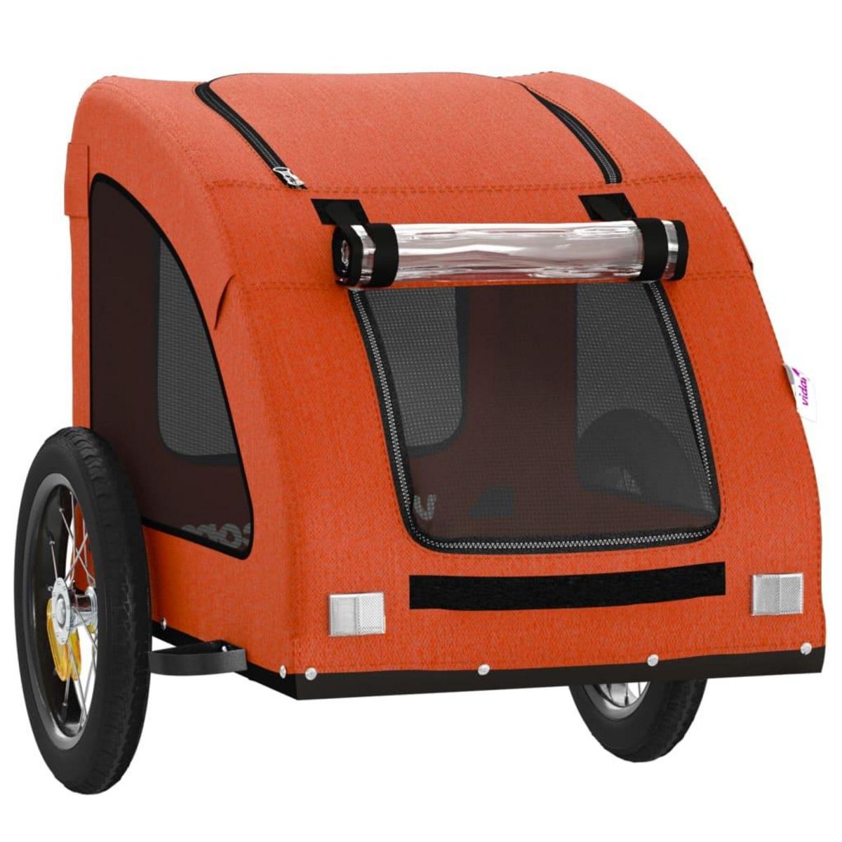 VIDAXL Remorque de velo pour animaux de compagnie orange