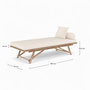Voir la diapositive 4 : Rendez vous déco Banquette de jardin en bambou avec matelas blanc-Vadella