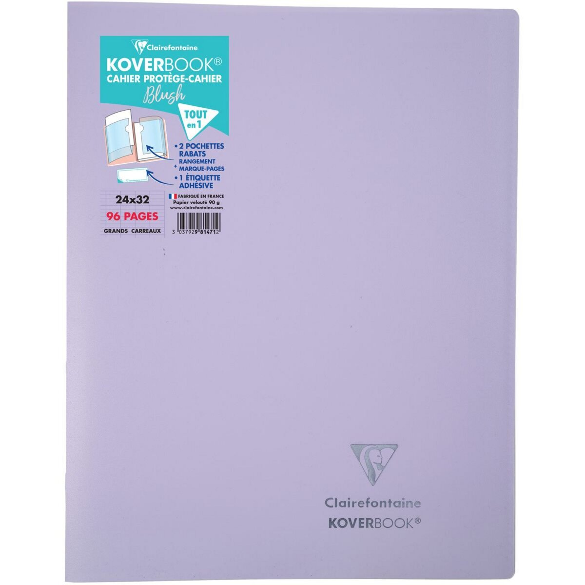 Cahier Koverbook Blush piqué Clairefontaine - PP - bicolore opaque