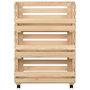 Voir la diapositive 3 : VIDAXL Chariot a legumes 57x30x80 cm Bois de pin solide