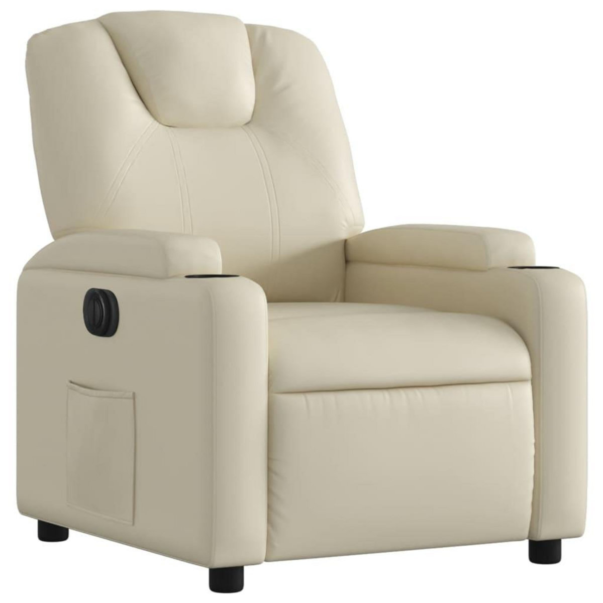 VIDAXL Fauteuil inclinable electrique Creme Similicuir