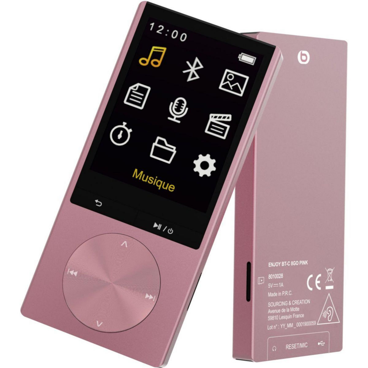 ESSENTIEL B Lecteur MP4 Enjoy BT-C 8Go Rose