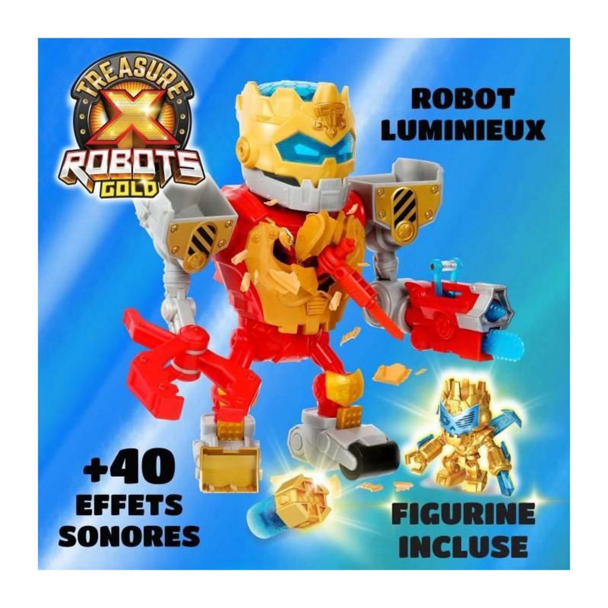 MOOSE TOYS Robot Trésor X - MOOSE TOYS - Méga Robot Trésor X - 30 cm - Rouge - Pile - Enfant