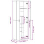 Voir la diapositive 6 : VIDAXL Buffet haut sonoma gris 60x35x180 cm bois d'ingenierie
