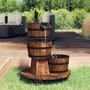 VIDAXL Fontaine a eau sur roues pompe 55x55x80 cm bois de sapin massif