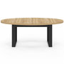 Voir la diapositive 3 : ID MARKET Table à manger PHOENIX 8 personnes ovale 200 cm bois et noir