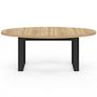 Voir la diapositive 3 : ID MARKET Table à manger PHOENIX 8 personnes ovale 200 cm bois et noir