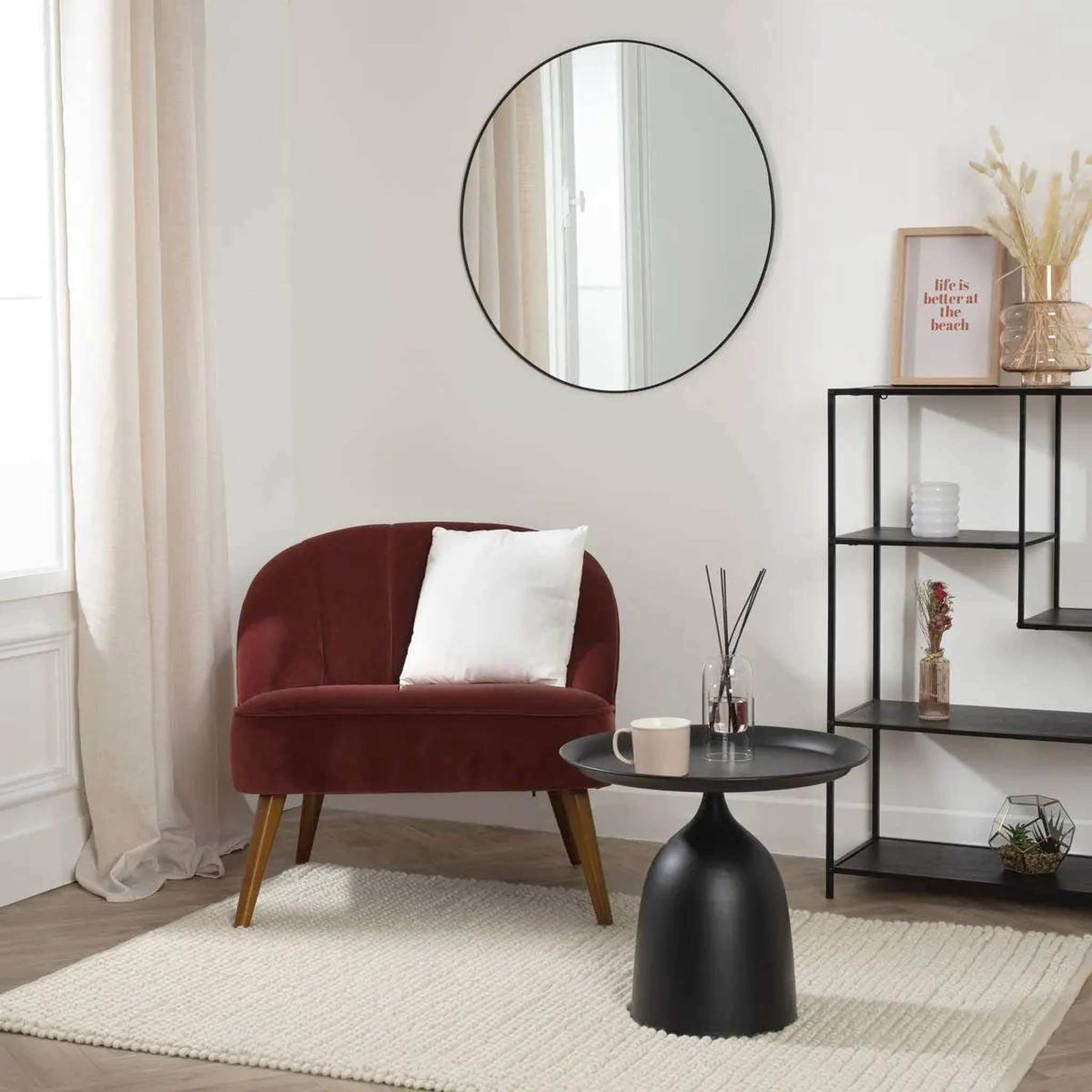 Voir la diapositive 4 : ATMOSPHERA Fauteuil Scandinave  Naova  78cm Terracotta