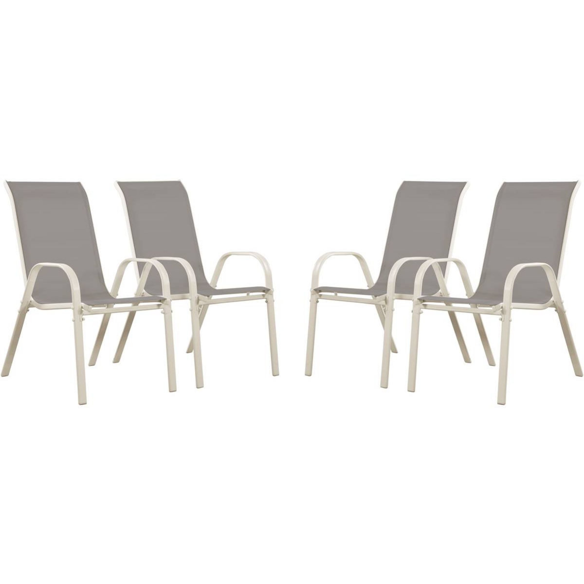 Habitat et Jardin Salon de jardin en textilène  Cordoba  - Phoenix - 6  places - Gris