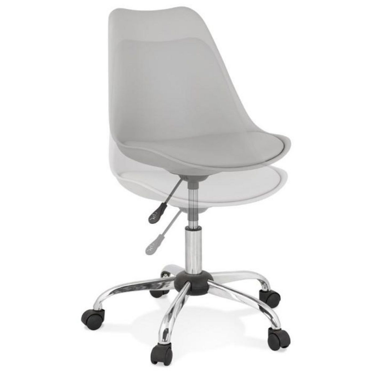 Paris Prix Chaise de Bureau Design  Amidon  81cm Gris