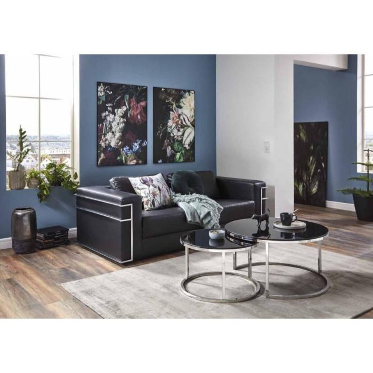 Paris Prix Table d'Appoint Design  Noja  60cm Noir