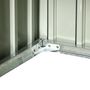 Voir la diapositive 6 : OUTSUNNY Abri de jardin pour tondeuse à gazon robot-tondeuse - garage tondeuse robot - tôle acier ondulé gris blanc