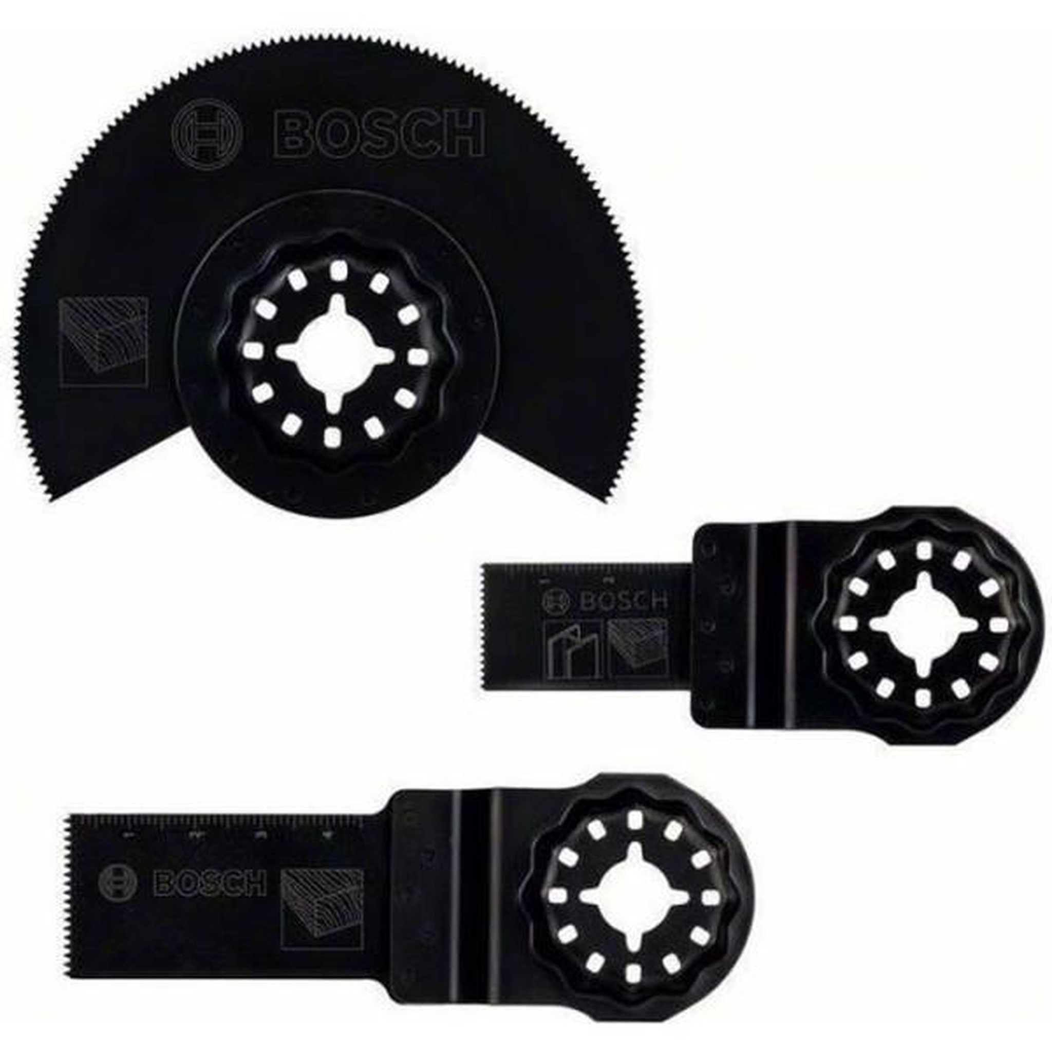 BOSCH Set de 3 lames pour outil multifonctions starlock pour bois et métal - bosch