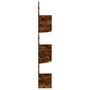 Voir la diapositive 4 : VIDAXL Etagere d'angle murale chene fume 19x19x123cm bois d'ingenierie