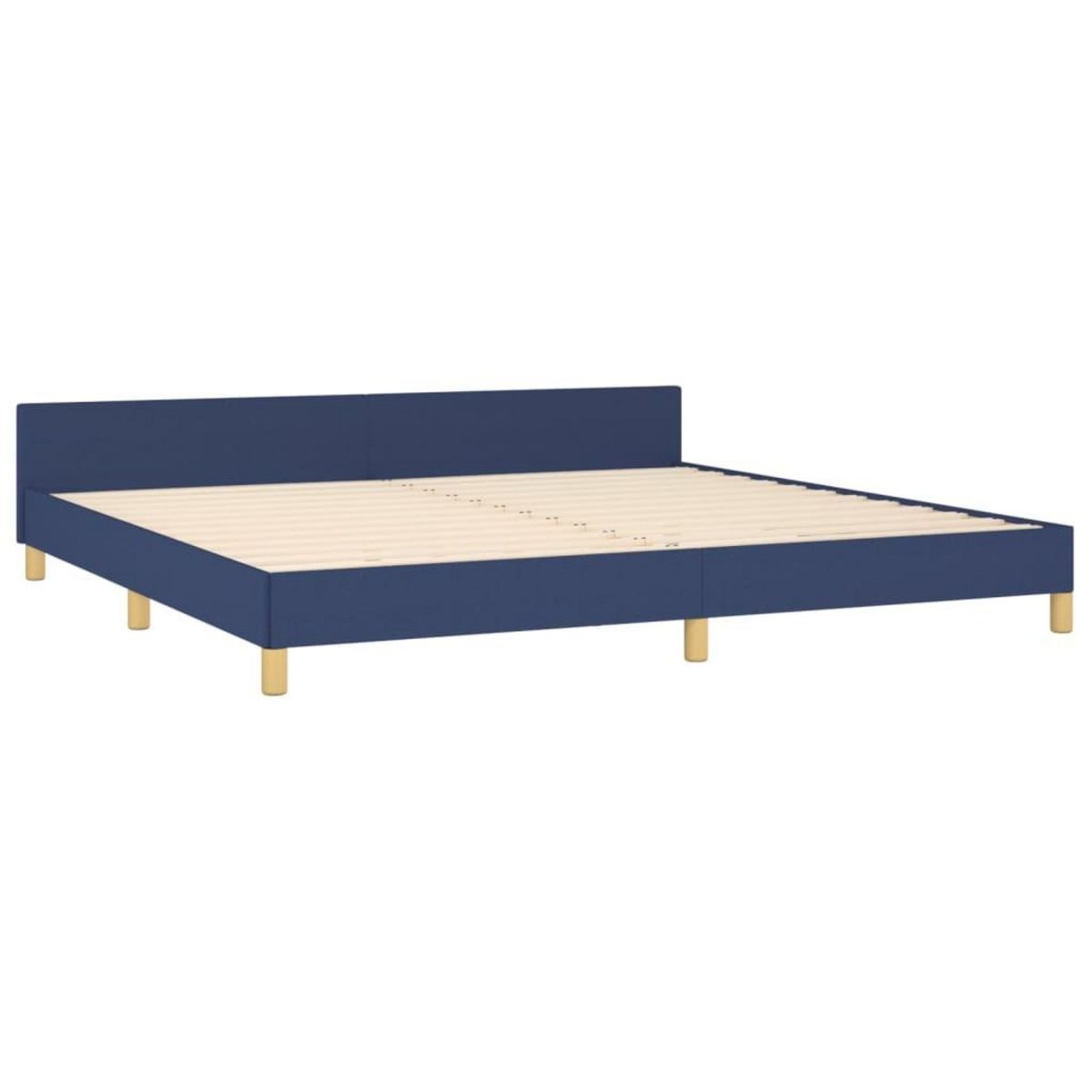 VIDAXL Cadre de lit sans matelas bleu 200x200 cm tissu