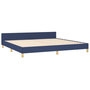 Voir la diapositive 5 : VIDAXL Cadre de lit sans matelas bleu 200x200 cm tissu