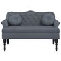 Voir la diapositive 4 : VIDAXL Banc avec coussins gris fonce 120,5x65x75 cm velours