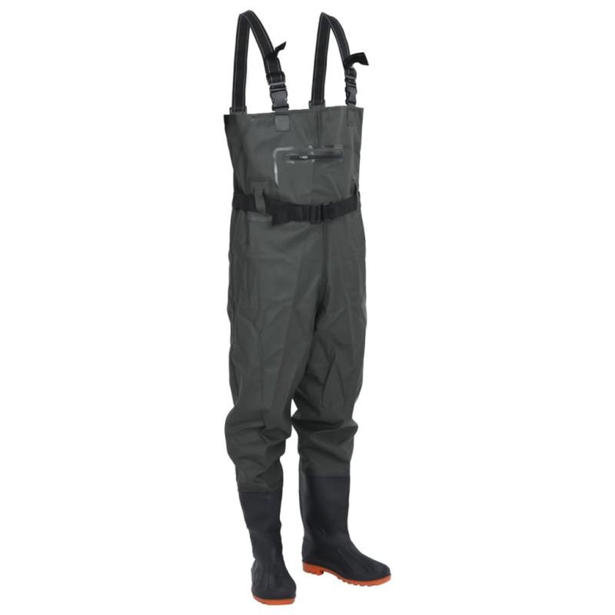 Voir la diapositive 1 : VIDAXL Cuissardes avec bottes et ceinture vert foncé taille 46
