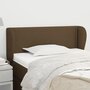 Voir la diapositive 1 : VIDAXL Tete de lit avec oreilles Marron fonce 93x23x78/88 cm Tissu