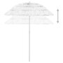 Voir la diapositive 4 : VIDAXL Parasol de plage Hawaii blanc 180 cm