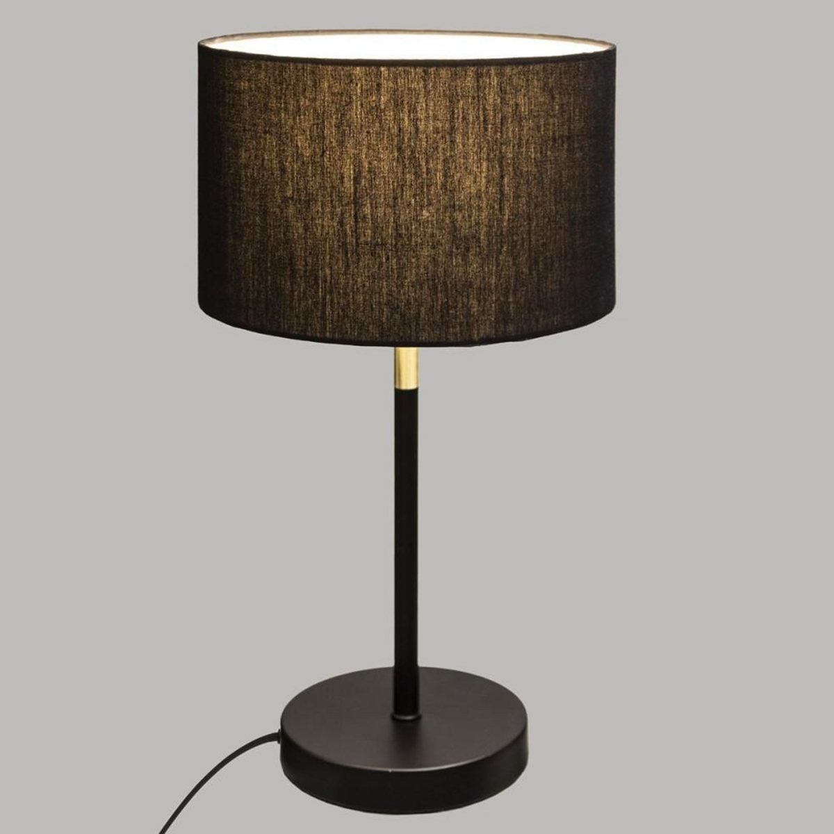 ATMOSPHERA Lampe droite Jule noir doré H42