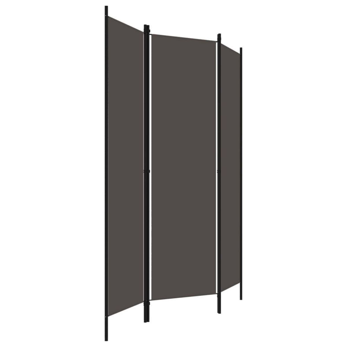 VIDAXL Cloison de separation 3 panneaux Anthracite 150x180 cm
