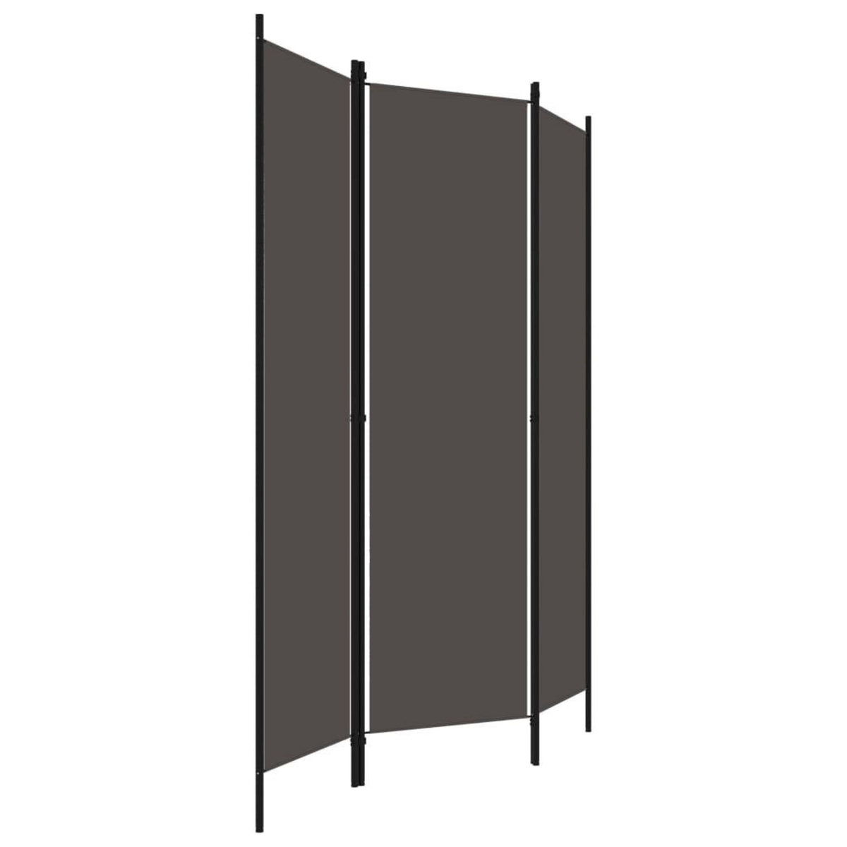 VIDAXL Cloison de separation 3 panneaux Anthracite 150x180 cm