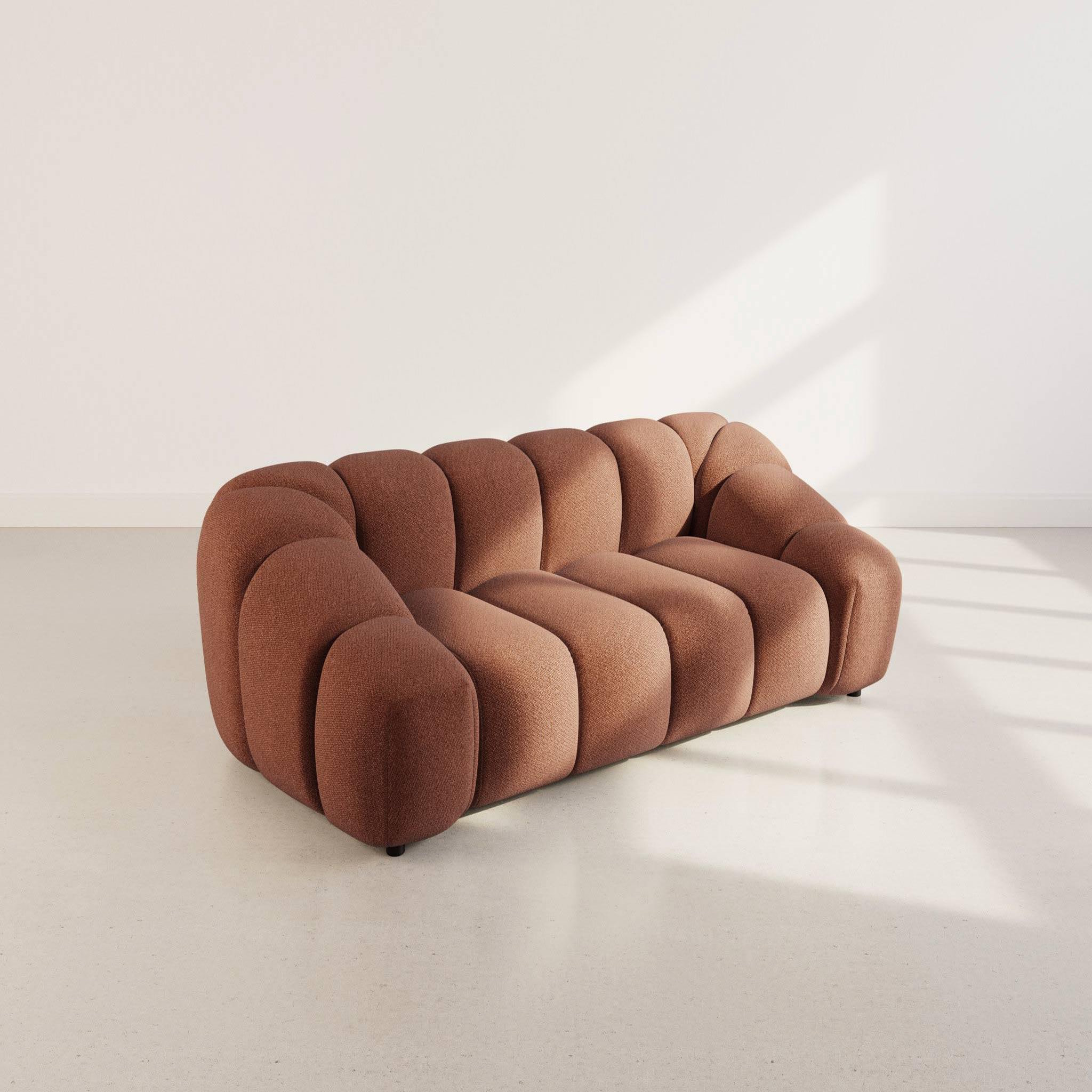 Voir la diapositive 3 : LISA DESIGN Ava - canapé 3 places en velours texturé