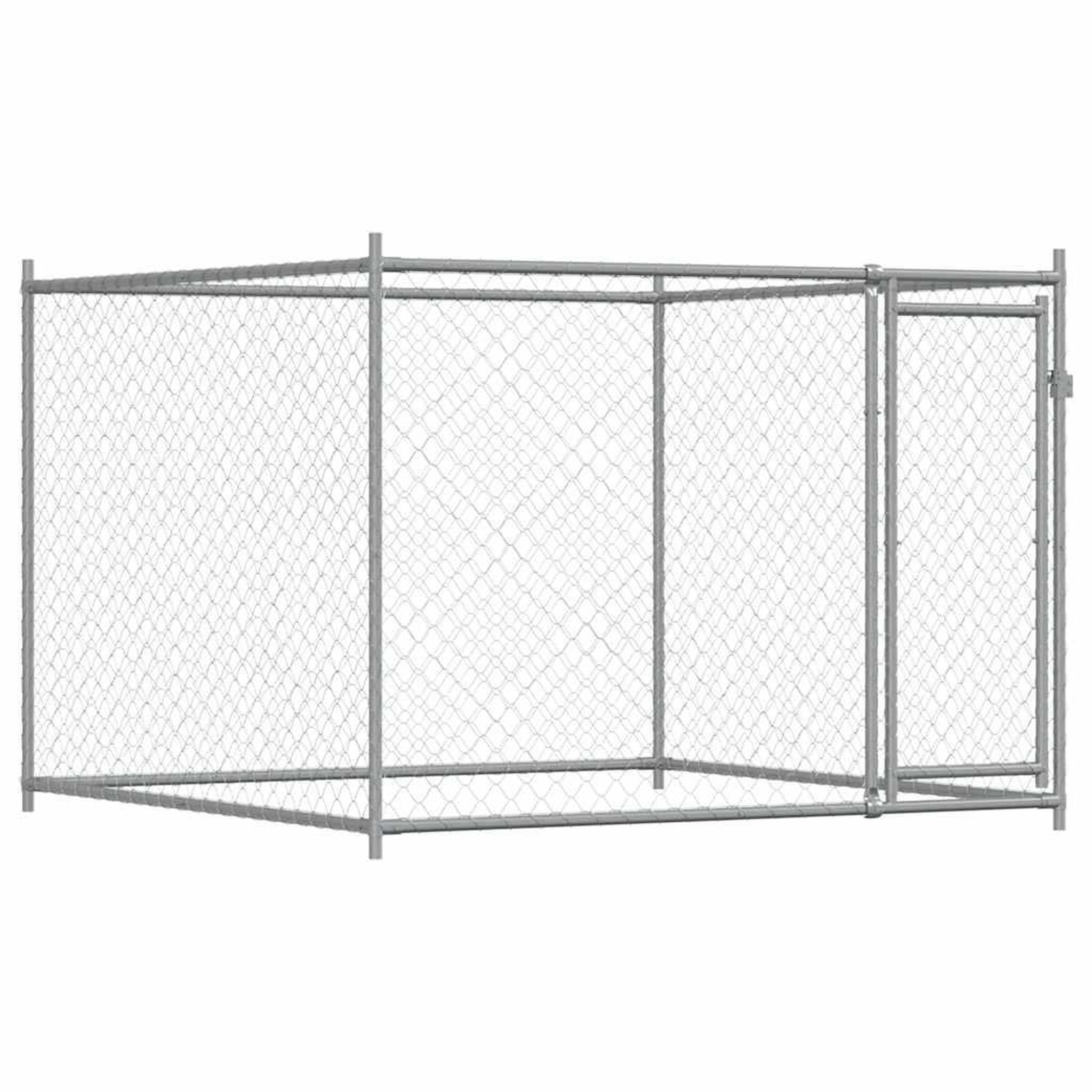 Voir la diapositive 2 : VIDAXL Cage pour chien avec porte gris 2x2x1,5 m acier galvanise