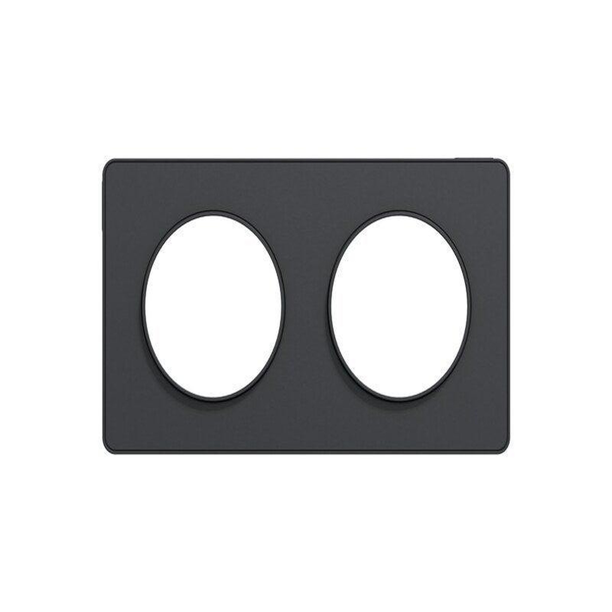 Voir la diapositive 1 : Schneider Electric Plaque double Odace Touch, SCHNEIDER ELECTRIC, anthracite liseré anthracite