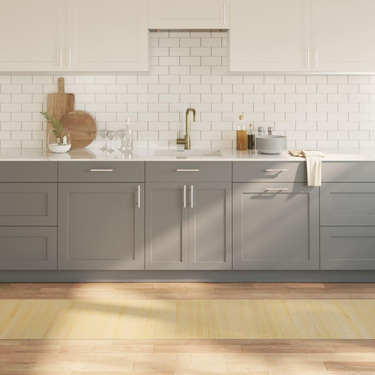 VIDAXL Tapis rectangulaire naturel clair 60x500 cm bambou