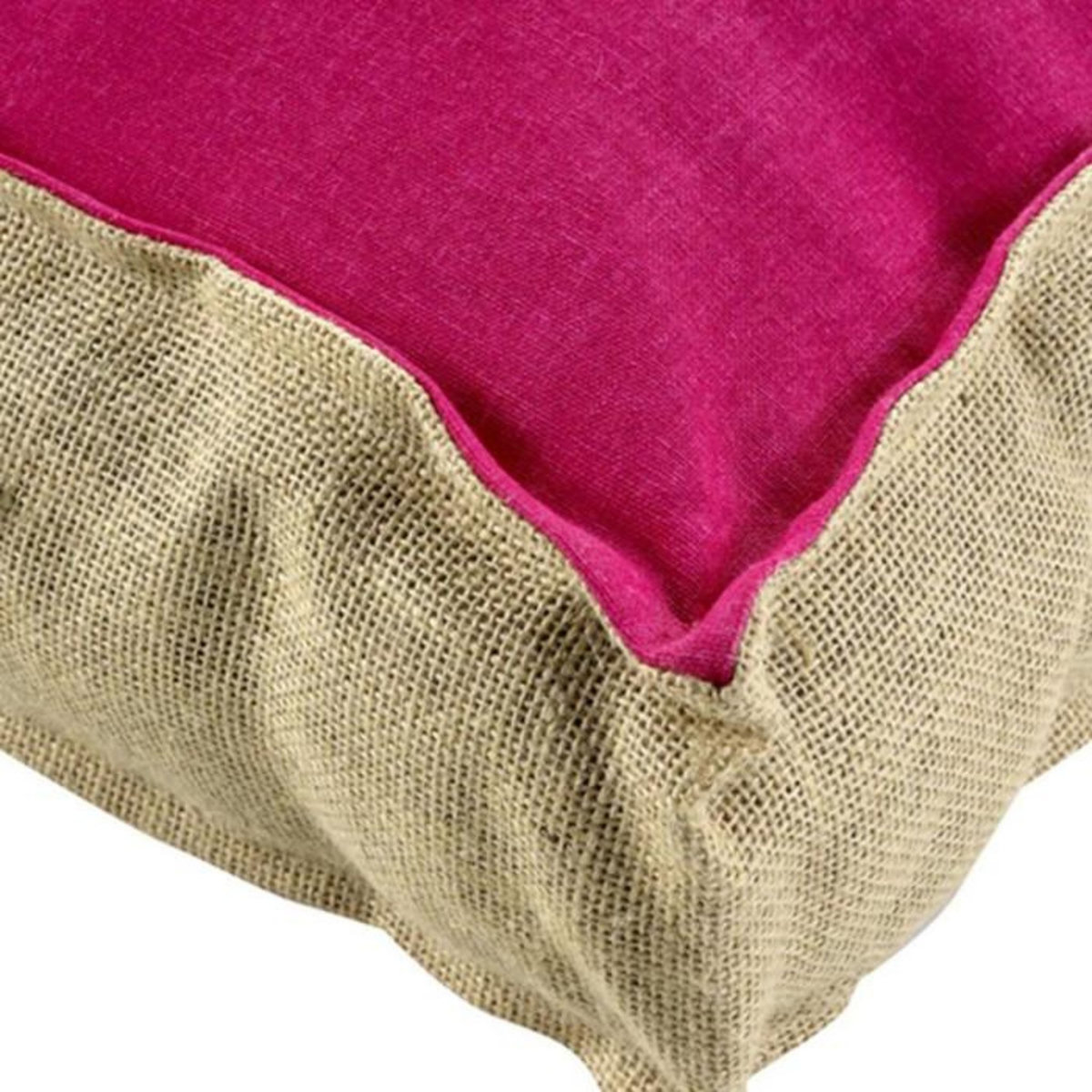 Paris Prix Coussin de Sol Jute  Belita  45x45cm Framboise