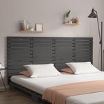 VIDAXL Tete de lit murale Gris 166x3x91,5 cm Bois massif de pin