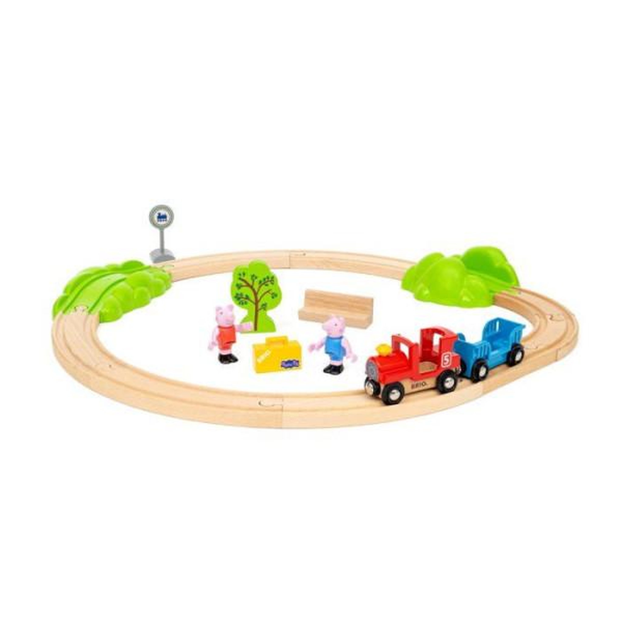 Voir la diapositive 3 : Brio 36123 - Circuit Peppa Pig - Coffret Complet de 18 pièces avec Figurines Peppa Pig et George