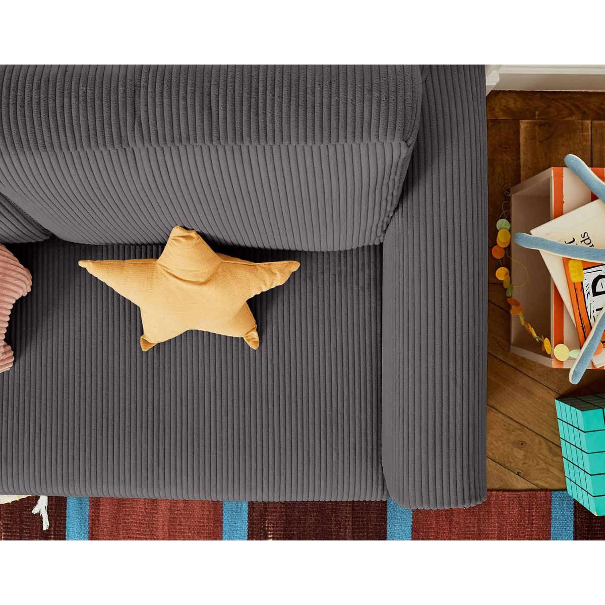 BEST MOBILIER Marilia - canapé 2 places - convertible déplimousse - en velours côtelé