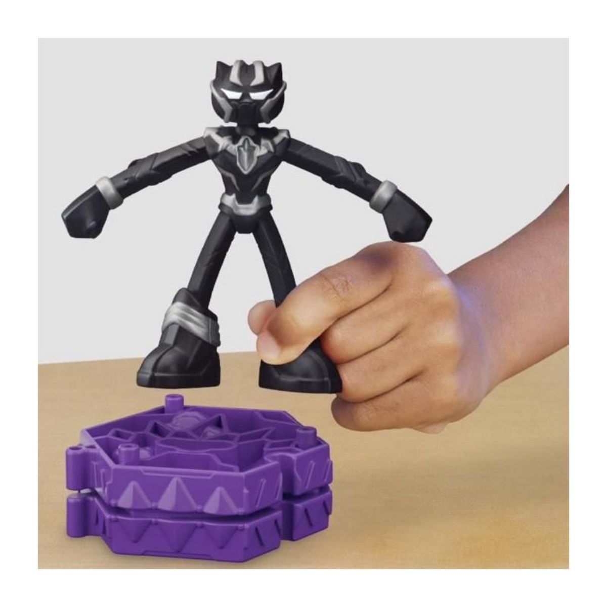 PLAYDOH Play-Doh Black Panther, Griffes tranchantes avec figurine flexible et pâte a modeler, des 4 ans, Marvel