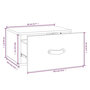 Voir la diapositive 6 : VIDAXL Tables de chevet murales 2 pcs 40x29,5x22 cm