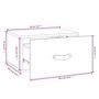 Voir la diapositive 6 : VIDAXL Tables de chevet murales 2 pcs 40x29,5x22 cm