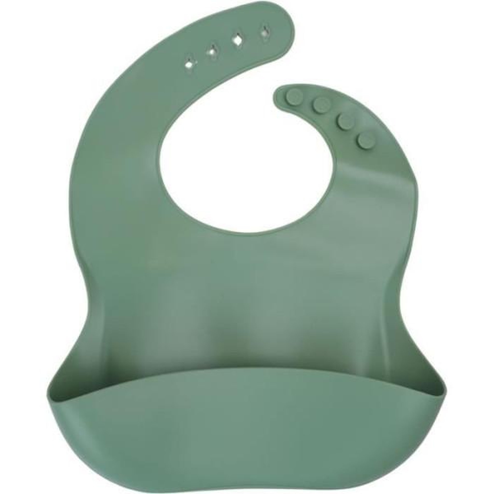 Voir la diapositive 2 : THERMOBABY Lot de 2 bavoirs - THERMOBABY - Silicone - Vert Cactus et Jaune Miel - Etanches et réglables