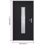 Voir la diapositive 6 : VIDAXL Porte d'entree anthracite 108x200 cm PVC