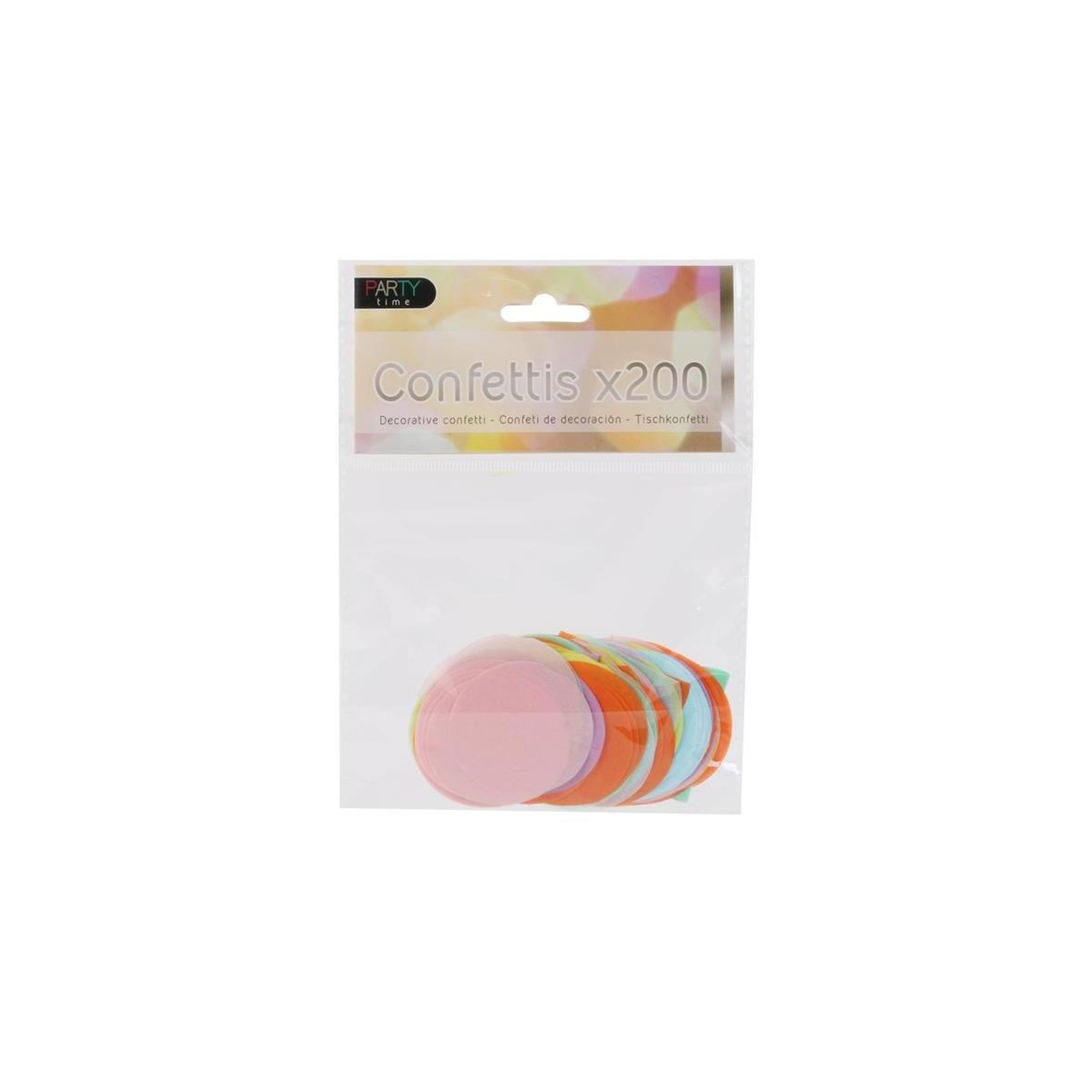 Voir la diapositive 3 : PARTY TIME Lot de 200 Confettis  Ronds  5cm Multicolore