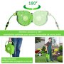 Voir la diapositive 4 : OUTSUNNY Dévidoir mural enrouleur automatique pivotant 180° tuyau 10 + 1 m avec lance arrosage support mural intégré vert