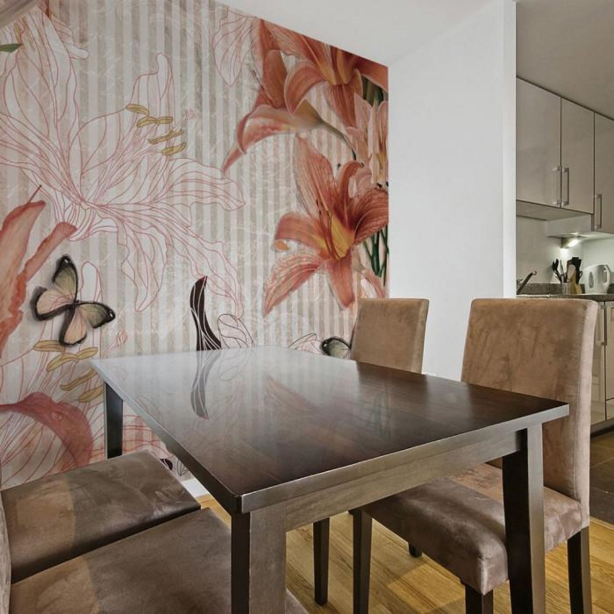 Paris Prix Papier Peint  Fleurs & Papillons