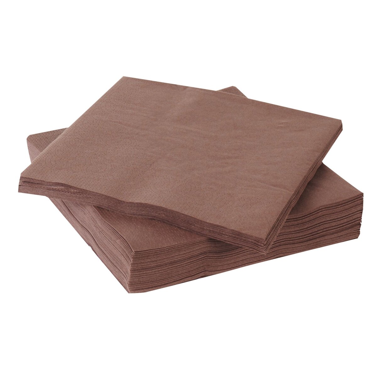 ACTUEL Lot de 100 serviettes en papier 33cm 2 plis marron
