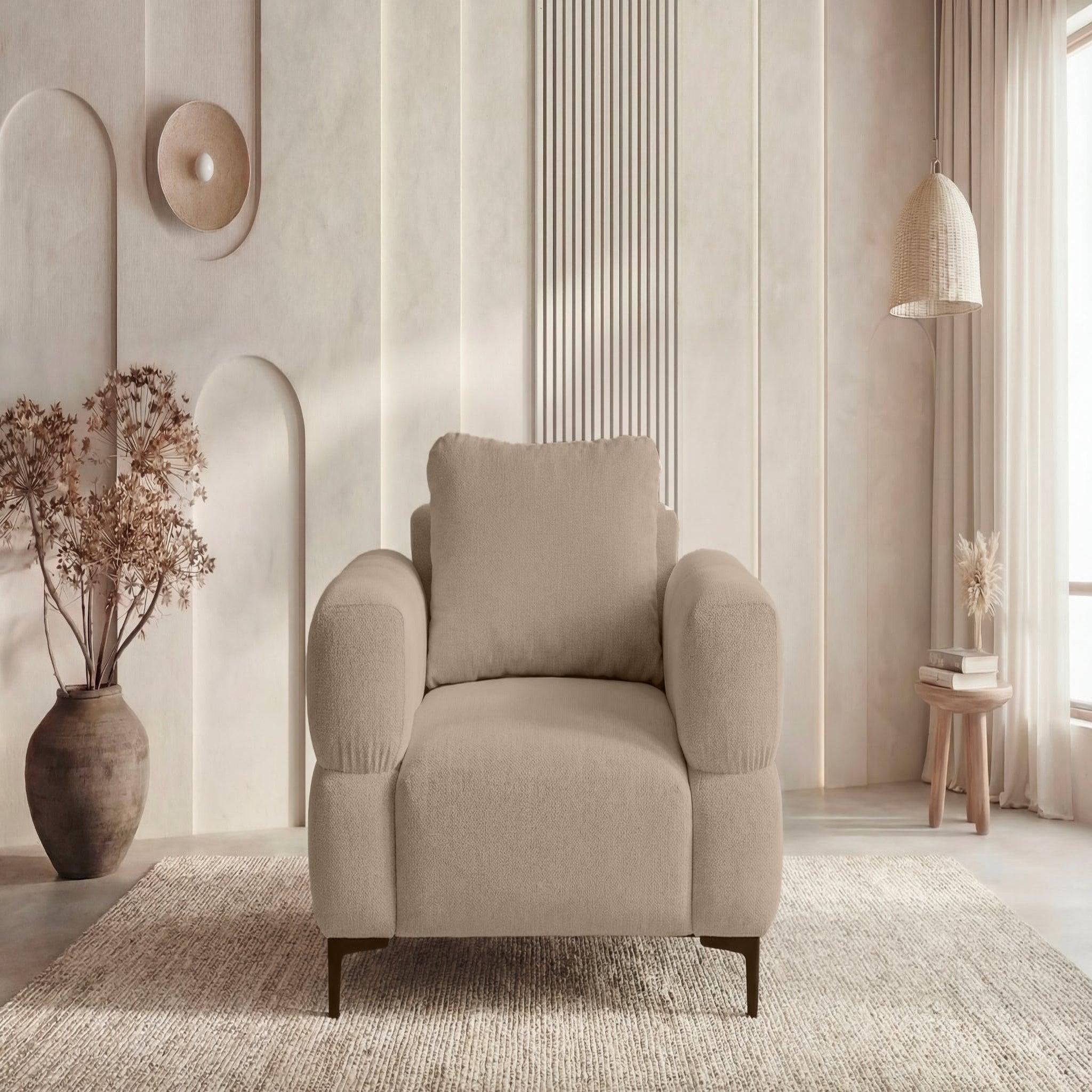 Voir la diapositive 3 : CASANOVA PARIS Elton - fauteuil en tissu lisse