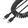 Voir la diapositive 1 : Startech Câble USB spiralé Startech R2CCC-50C-USB-CABLE 50 cm noir