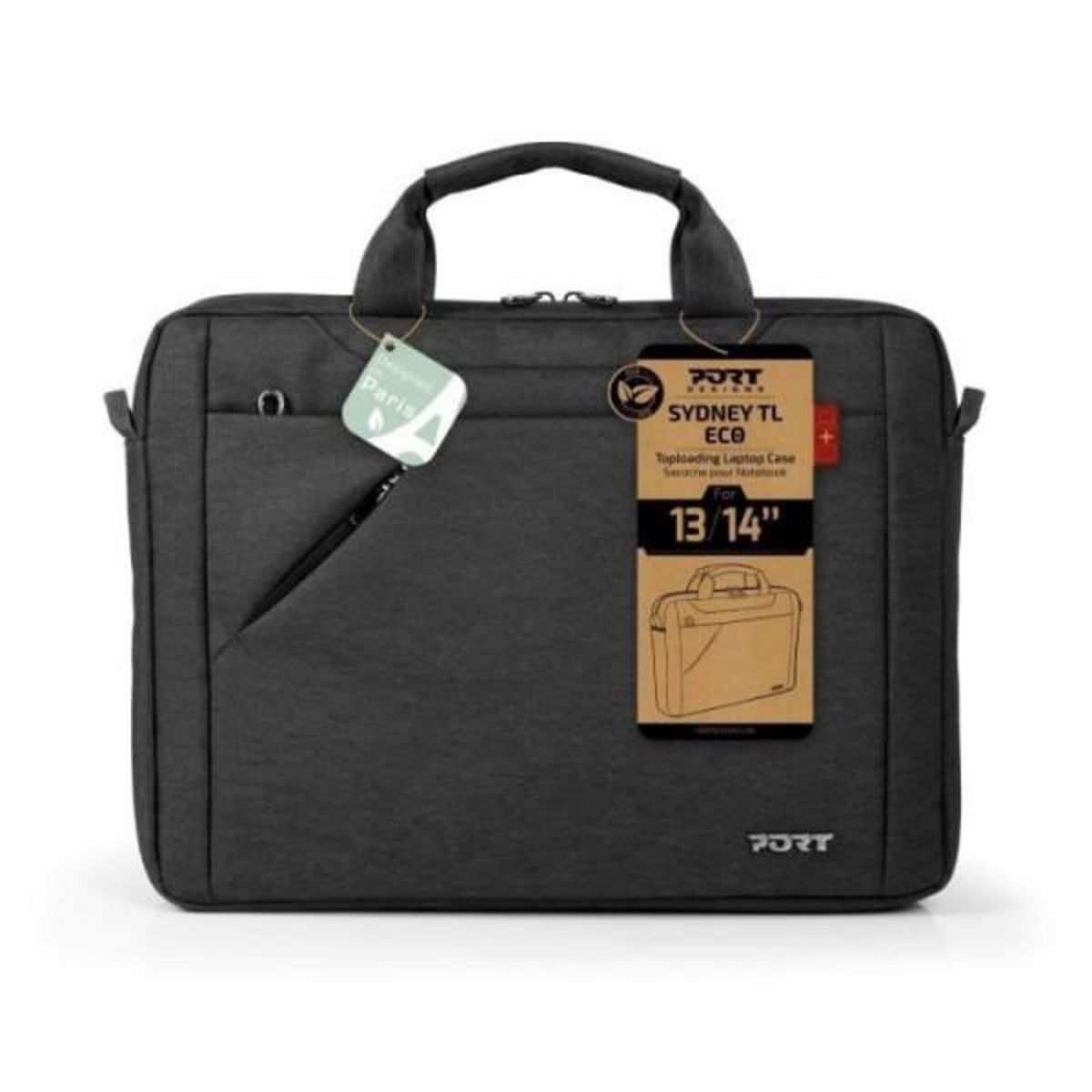 PORT DESIGNS Sacoche PC - PORT DESIGNS - Pour ordinateur portable ECO SYDNEY - 13/14 pouces - Noir