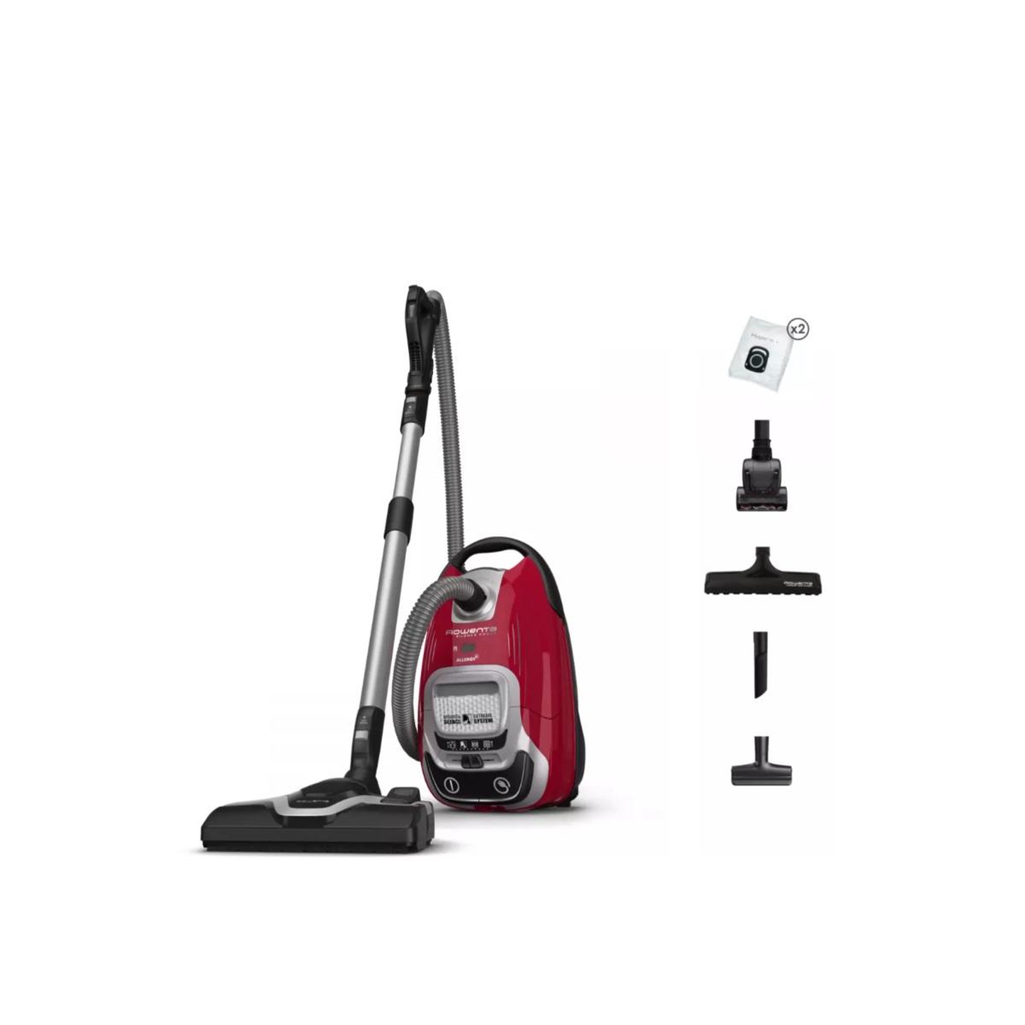 Voir la diapositive 4 : ROWENTA Aspirateur traineau 400w 57db rouge - yy5453fe